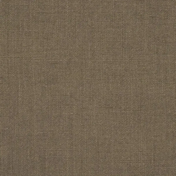 Brera Lino Fabric - Walnut by brown plain linen fabric from Designers Guild