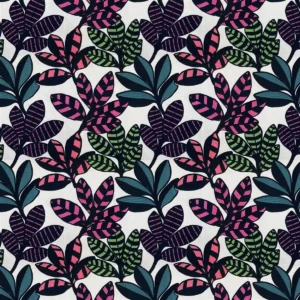 multicolour botanical cotton fabric from Designers Guild