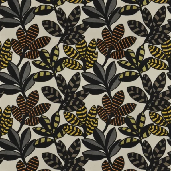 Tanjore Fabric - Natural by multicolour botanical cotton fabric from Designers Guild