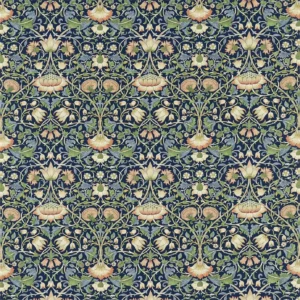blue botanical cotton fabric from William Morris & Co