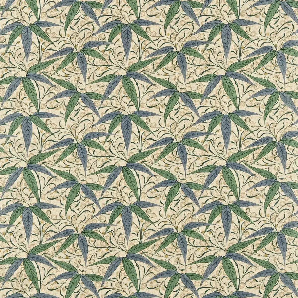 blue botanical cotton fabric from William Morris & Co
