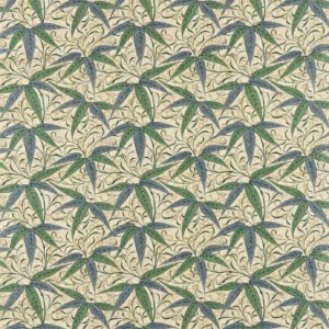 blue botanical cotton fabric from William Morris & Co
