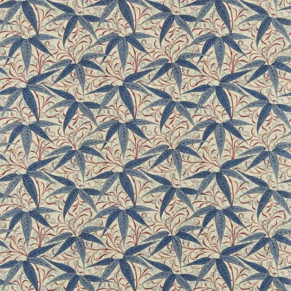 Bamboo Fabric - Indigo / Woad by blue botanical cotton fabric from William Morris & Co