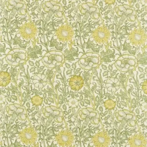 green botanical linen fabric from William Morris & Co