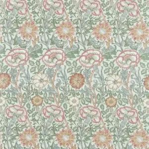 multicolour botanical linen fabric from William Morris & Co