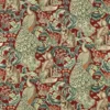 red animal linen fabric from William Morris & Co