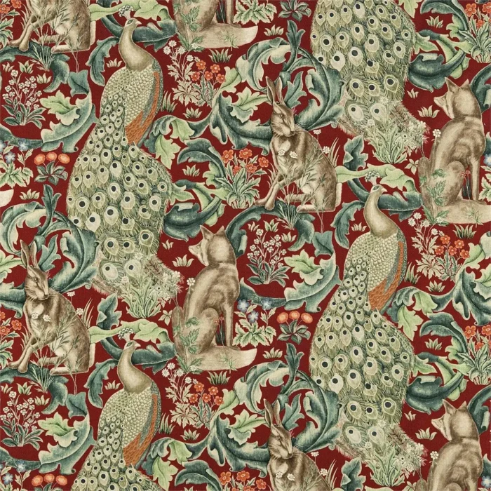 Forest Fabric - Red swatch