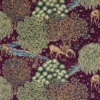 red botanical velvet-chenille fabric from William Morris & Co