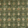 green botanical velvet-chenille fabric from William Morris & Co