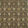 black-grey botanical linen fabric from William Morris & Co