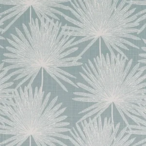 blue botanical cotton fabric from Romo