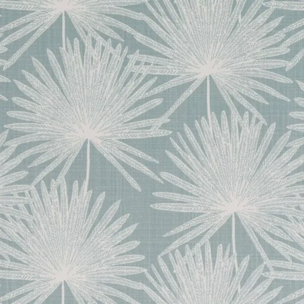 blue botanical cotton fabric from Romo
