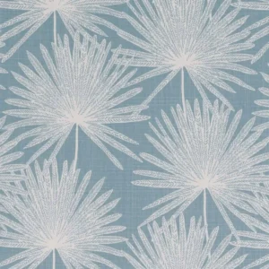 black-grey botanical cotton fabric from Romo