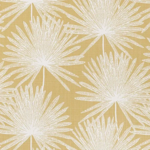 Camansi Fabric - Nectar by yellow botanical cotton fabric from Romo