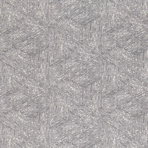 black-grey geometric cotton fabric from Romo
