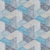 blue geometric cotton fabric from Romo