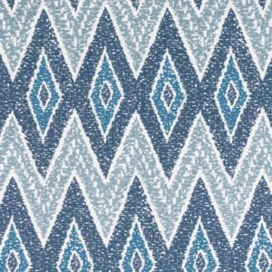 blue geometric cotton fabric from Romo