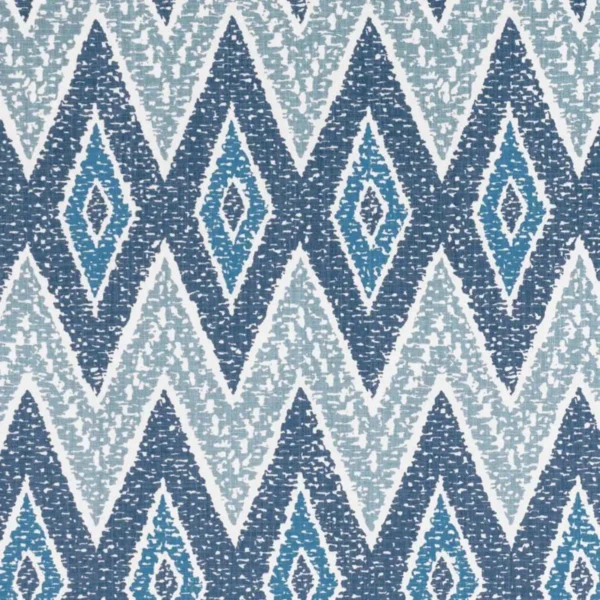 blue geometric cotton fabric from Romo