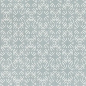 blue geometric cotton fabric from Romo