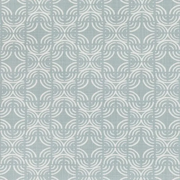 blue geometric cotton fabric from Romo