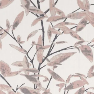 pink botanical cotton fabric from Romo