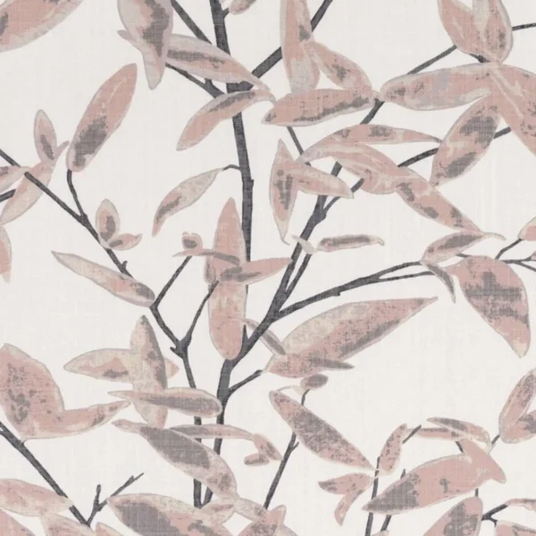 Sumba Fabric - Wild Rose by pink botanical cotton fabric from Romo