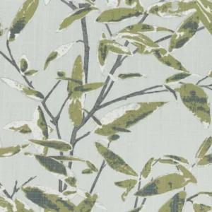 green botanical cotton fabric from Romo