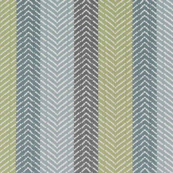 Keala Fabric - Lovage by black-grey geometric cotton fabric from Romo
