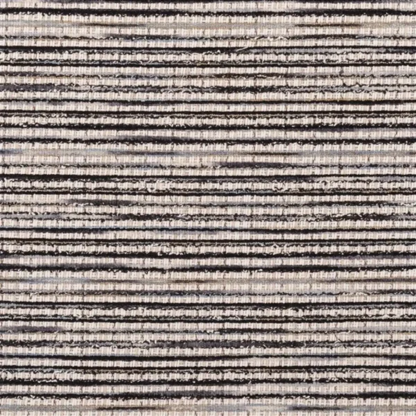 Sakiori Fabric - Graphite by black-grey striped cotton fabric from Designers Guild