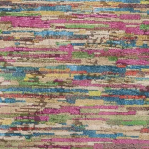 multicolour striped velvet-chenille fabric from Designers Guild