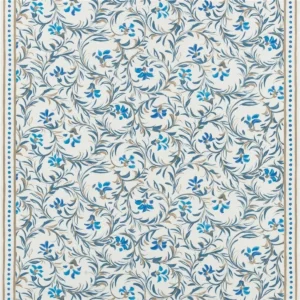 blue botanical printed fabric from Designers Guild