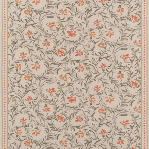 orange botanical printed fabric from Designers Guild