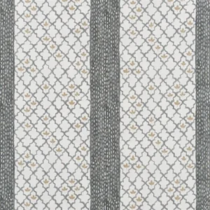 black-grey geometric cotton fabric from Designers Guild