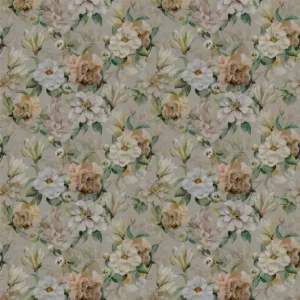 neutral botanical printed fabric from Designers Guild