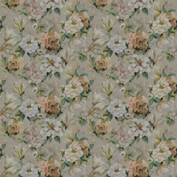 neutral botanical printed fabric from Designers Guild