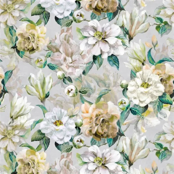 multicolour botanical linen fabric from Designers Guild