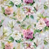 multicolour botanical linen fabric from Designers Guild