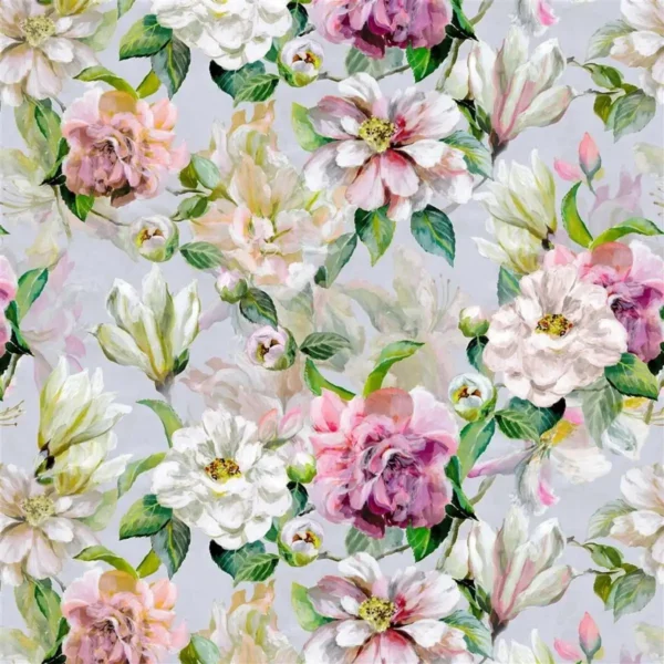 multicolour botanical linen fabric from Designers Guild