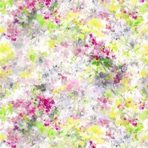 multicolour botanical cotton fabric from Designers Guild