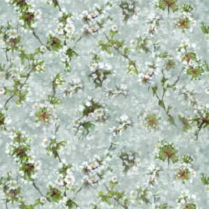 green botanical cotton fabric from Designers Guild