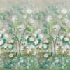 green botanical linen fabric from Designers Guild