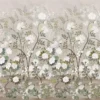 neutral botanical linen fabric from Designers Guild
