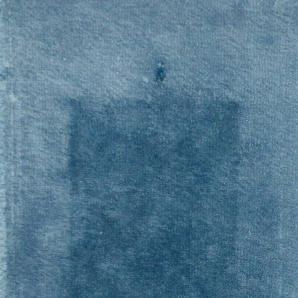 blue plain velvet-chenille fabric from Designers Guild