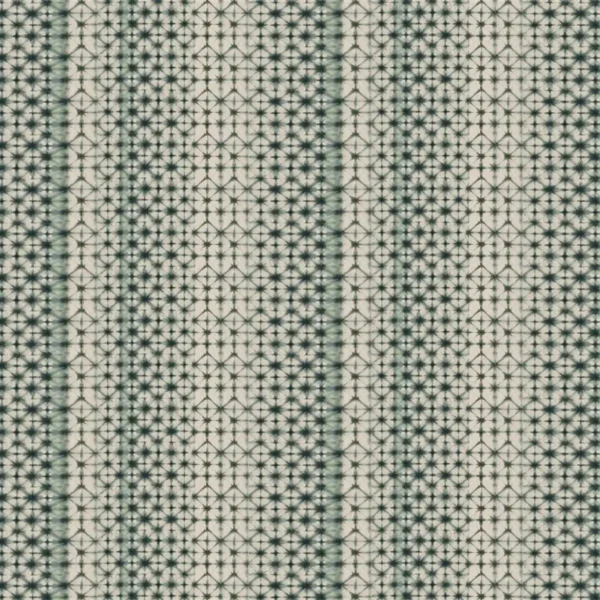 Karaoshi Fabric - Slate by black-grey geometric linen fabric from Designers Guild