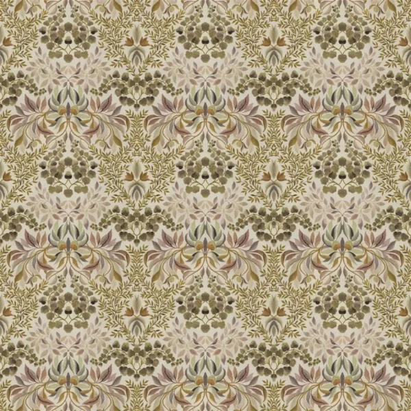 neutral botanical cotton fabric from Designers Guild