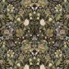 green botanical velvet-chenille fabric from Designers Guild