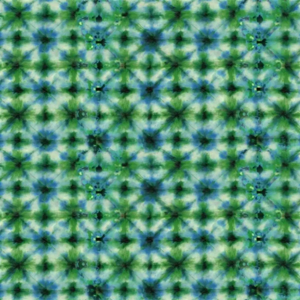 Shibori Fabric - Emerald by green misc cotton fabric from Designers Guild
