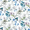 blue botanical cotton fabric from Designers Guild