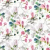 pink botanical cotton fabric from Designers Guild