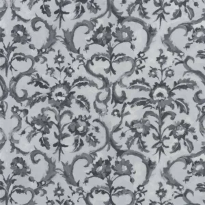 black-grey traditional printed fabric from Designers Guild